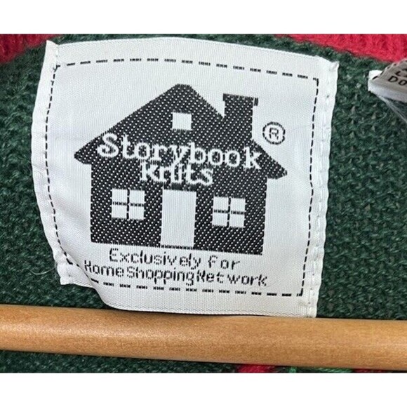 Storybook Knit VTG 3D Teddy Bear Christmas Knit Cardigan Novelty Sweater Grandma - Picture 10 of 11